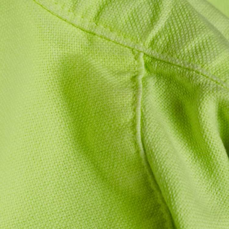 Pre Owned Ralph Lauren Neon Green Logo Embroidered Custom Fit Shirt S