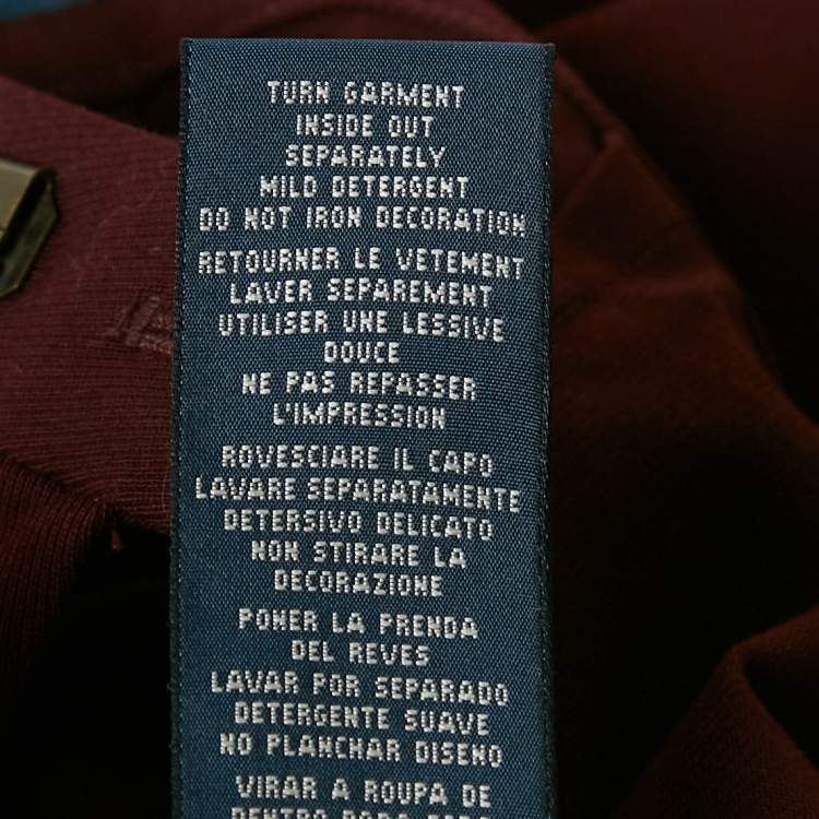 Pre Owned Ralph Lauren Burgundy Suede Trim Stretch Cotton Breeches Pants S