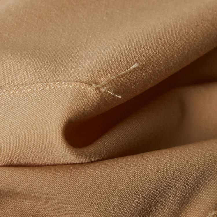 مملوكة مسبقًا Ralph Lauren Beige Stretch Wool Straight Leg Trousers L