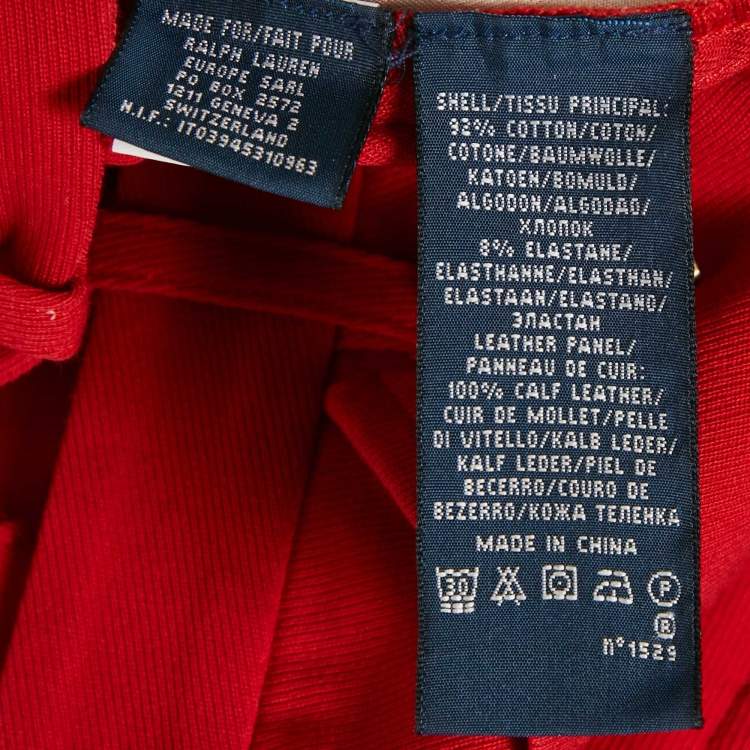 Pre Owned Ralph Lauren Red Cotton Breeches M