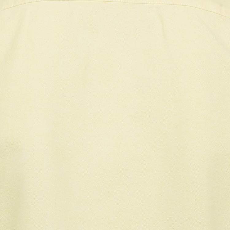 Pre Owned Ralph Lauren Yellow Cotton Slim Fit Button Front Shirt M