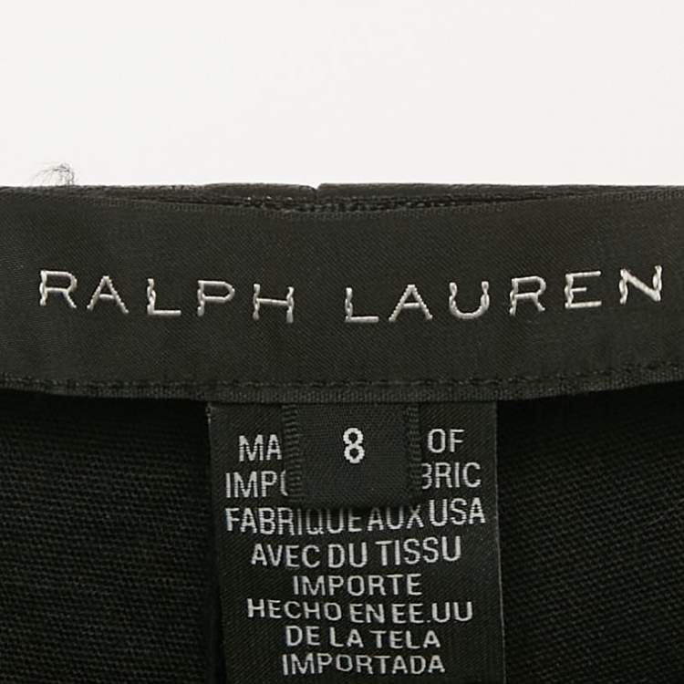 Pre Owned Ralph Lauren Black Leather Leggings M