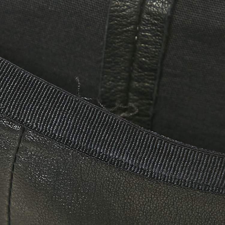 Pre Owned Ralph Lauren Black Leather Leggings M