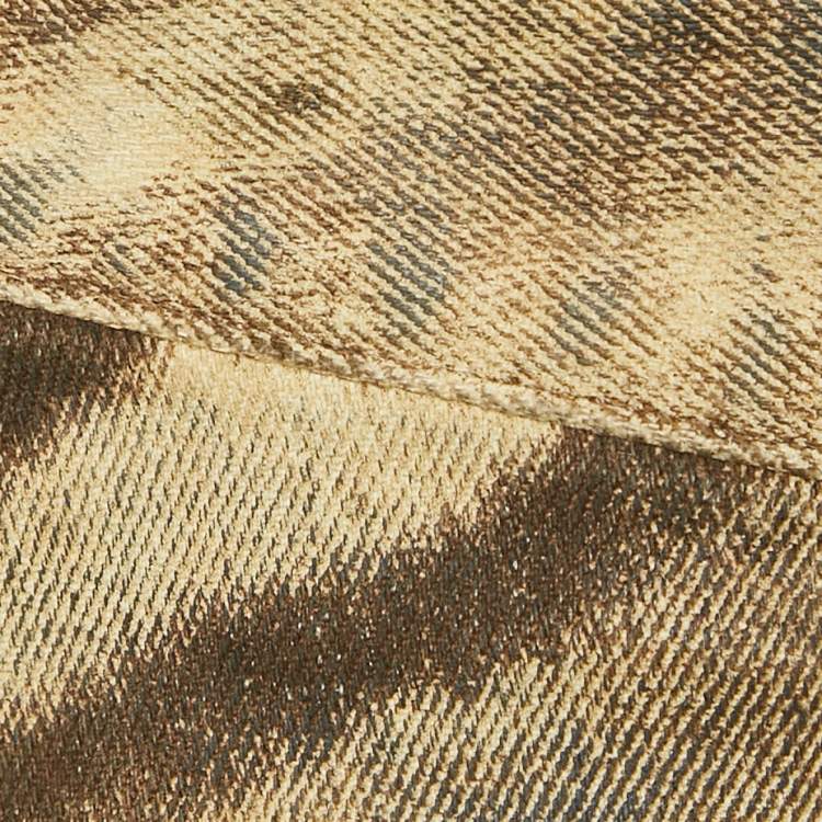 Pre Owned Ralph Lauren Brown Animal Print Denim Jeans M Waist 28"