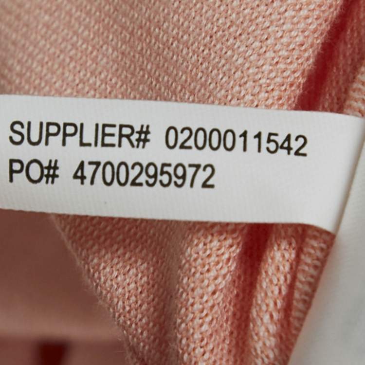 Pre Owned Ralph Lauren Light Orange Cotton Knit Button Front Shirt XS