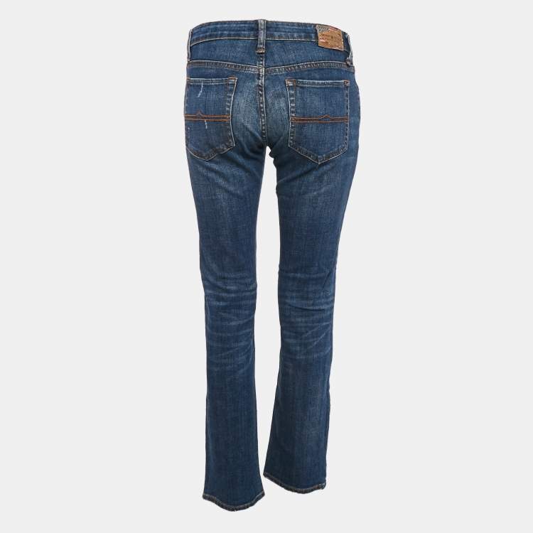 Pre Owned Ralph Lauren Blue Washed Denim Straight Jeans M 28"