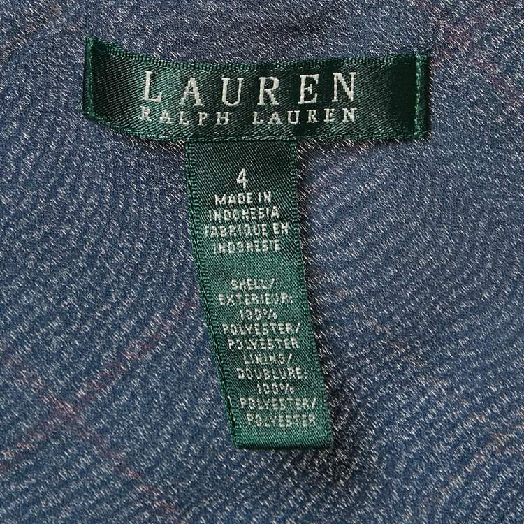 مملوكة مسبقًا Ralph Lauren Green/Multicolor Plaid Crepe Tiered Midi Skirt S