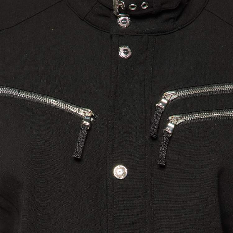 Pre Owned Ralph Lauren Black Wool Belted Jacket M