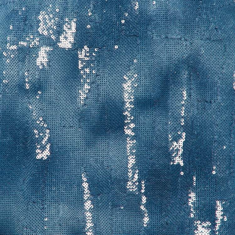 Pre Owned Ralph Lauren Purple Label Blue Sequin Midi Skirt M