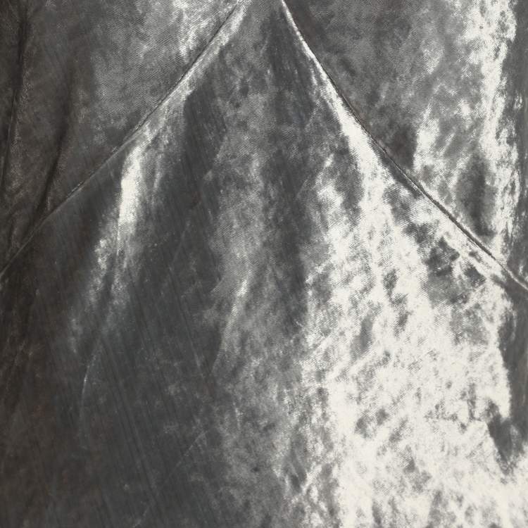 مملوكة مسبقًا Ralph Lauren Silver Velvet Top S