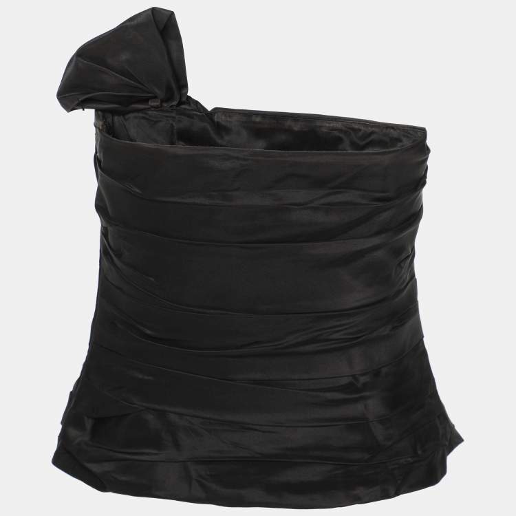 Pre Owned Ralph Lauren Black Silk Top S