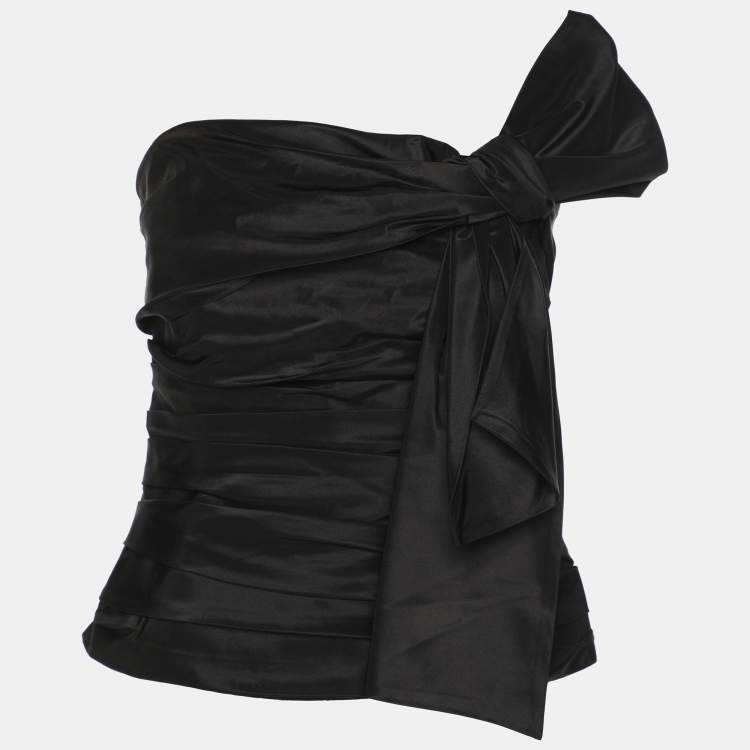 Pre Owned Ralph Lauren Black Silk Top S