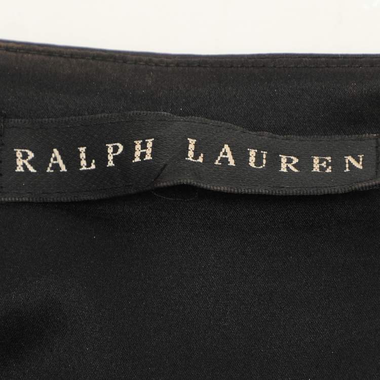 Pre Owned Ralph Lauren Black Silk Top S