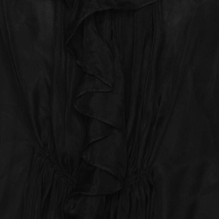 Pre Owned Ralph Lauren Black Silk Top M