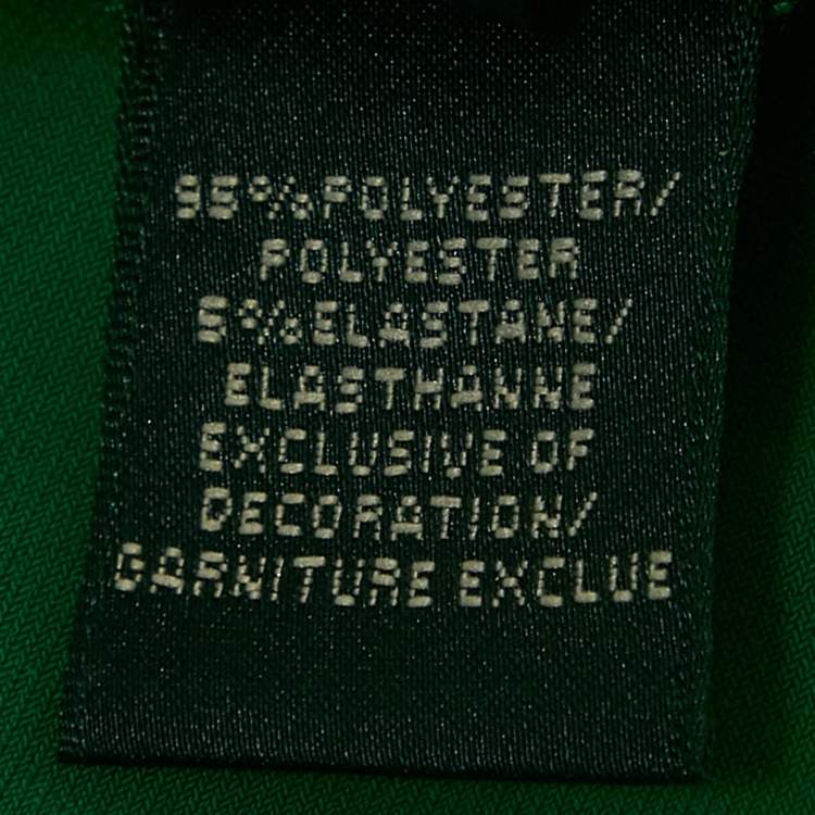 مملوكة مسبقًا Lauren Ralph Lauren Evening Green Jersey Embellished One Shoulder Cocktail Dress S