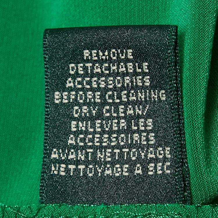 مملوكة مسبقًا Lauren Ralph Lauren Evening Green Jersey Embellished One Shoulder Cocktail Dress S