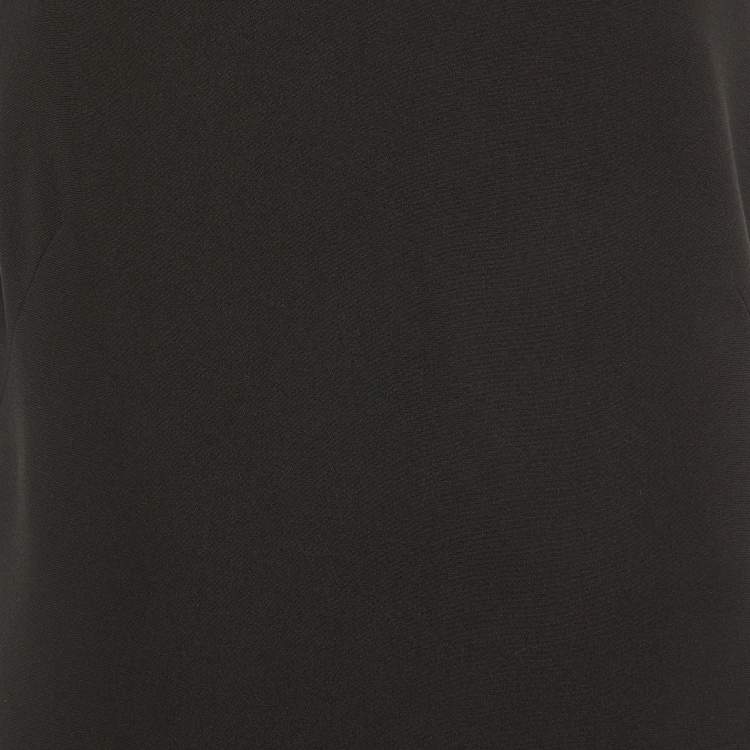 Pre Owned Ralph Lauren Black Crepe One Shoulder Mini Dress M