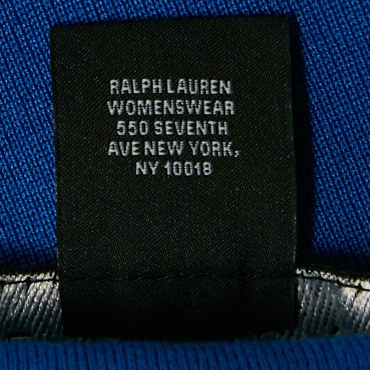 Pre Owned Ralph Lauren Blue Cotton Knit Crewneck Pullover S