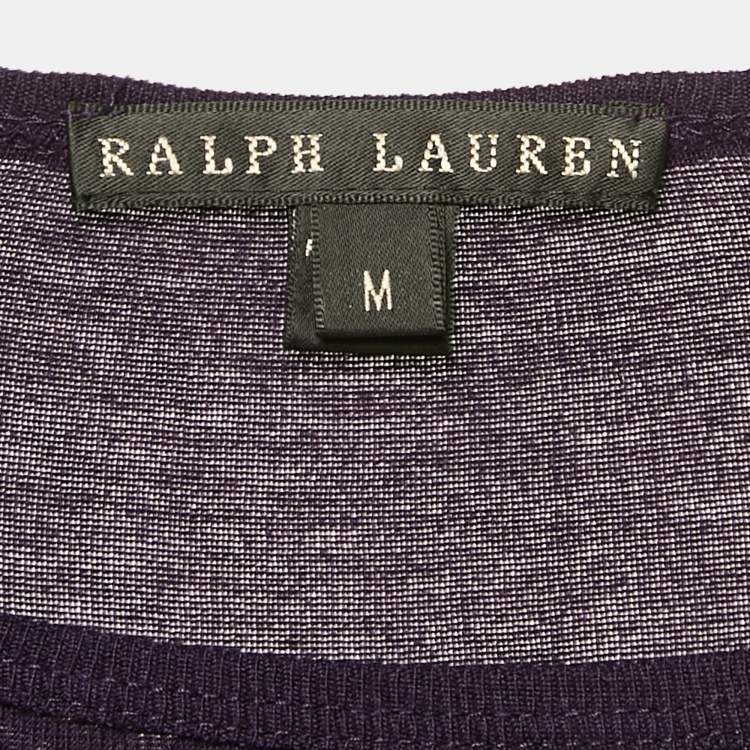 Pre Owned  Ralph Lauren Purple Cotton Long Sleeve Sweater M 