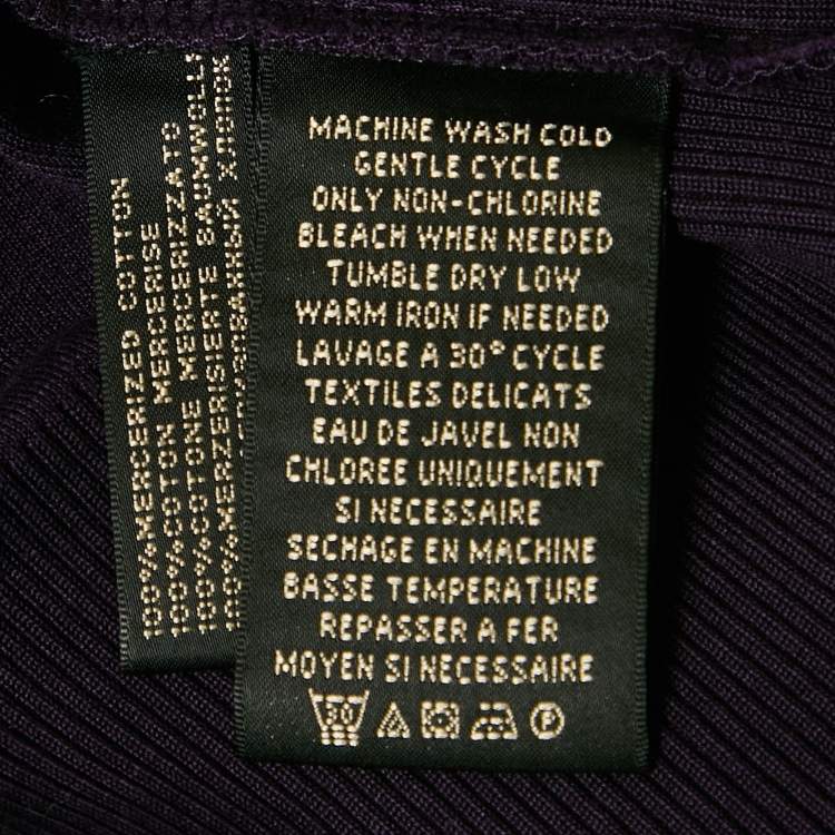 Pre Owned  Ralph Lauren Purple Cotton Long Sleeve Sweater M 