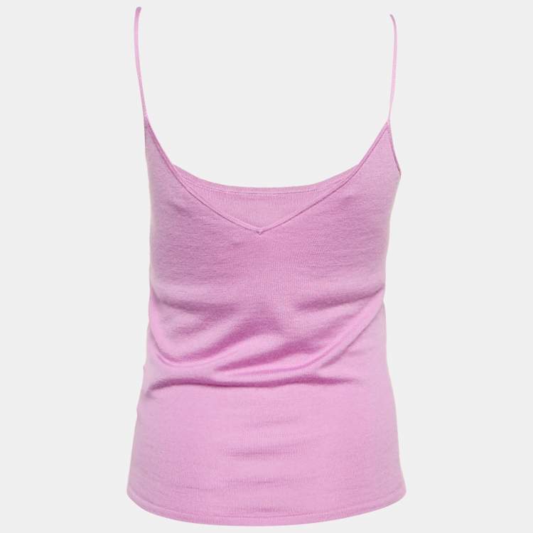 Pre Owned Ralph Lauren Purple Cashmere Knit Camisole M