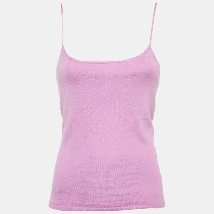 Pre Owned Ralph Lauren Purple Cashmere Knit Camisole M