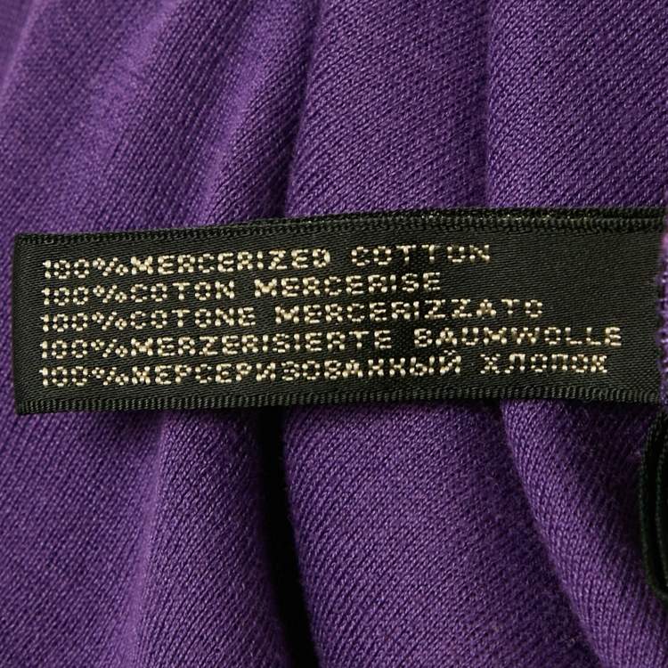Pre Owned Ralph Lauren Purple Cotton Knit Pullover S