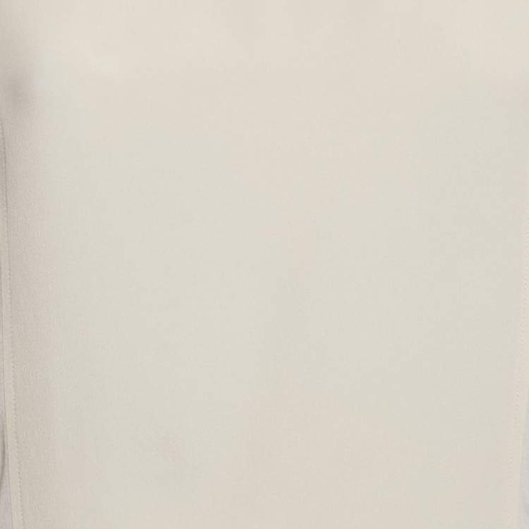 Pre Owned Ralph Lauren White Silk Panel Detail Sleeveless Top S