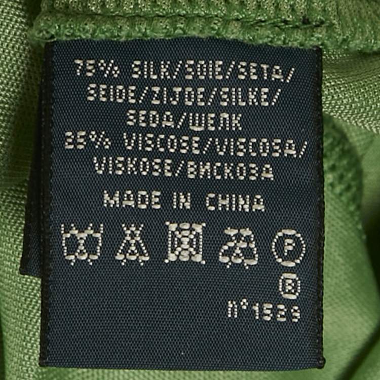 Pre Owned Ralph Lauren Green Jersey One Shoulder Asymmetric Midi Dress S