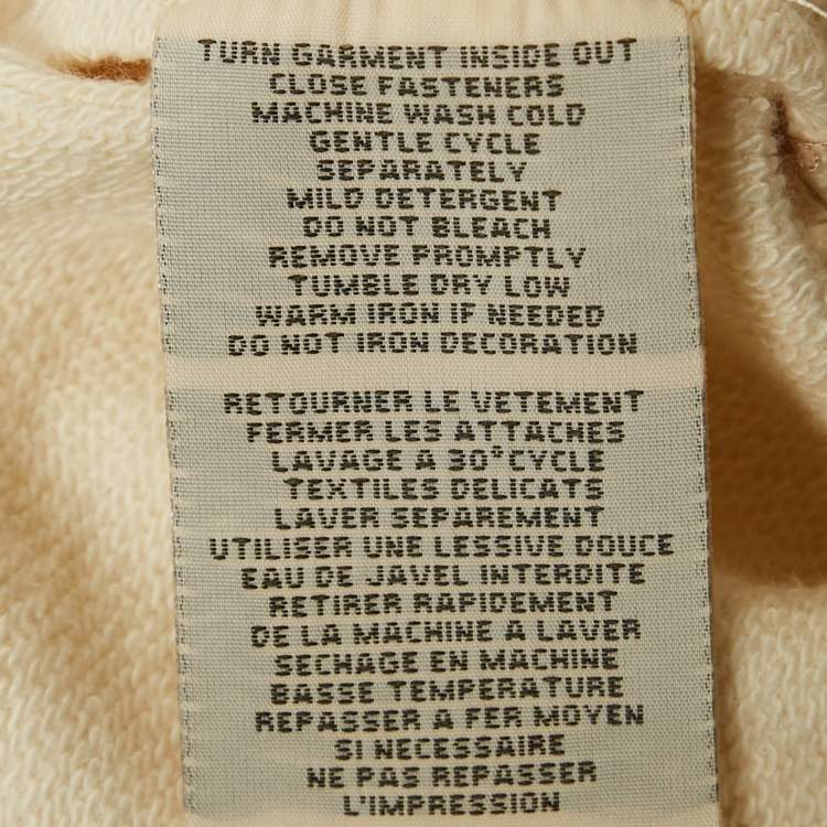 Pre Owned Denim & Supply Ralph Lauren Cream Gold Trim Cotton Military Style Jacket M