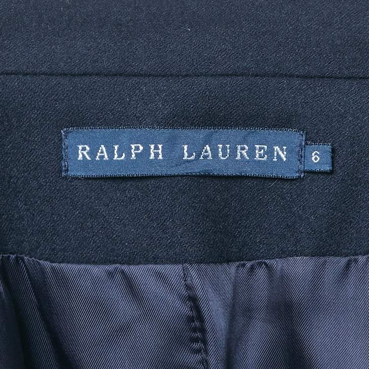 Pre Owned Ralph Lauren Navy Blue Wool Felt Rowing Club Blazer M