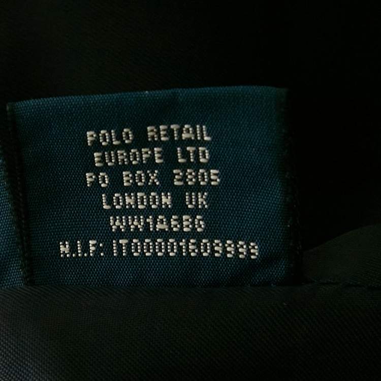 Pre Owned Ralph Lauren Navy Blue Wool Felt Rowing Club Blazer M