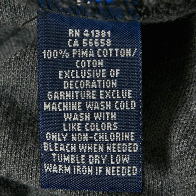 Pre Owned Ralph Lauren Grey Cotton Jersey T-Shirt Dress M