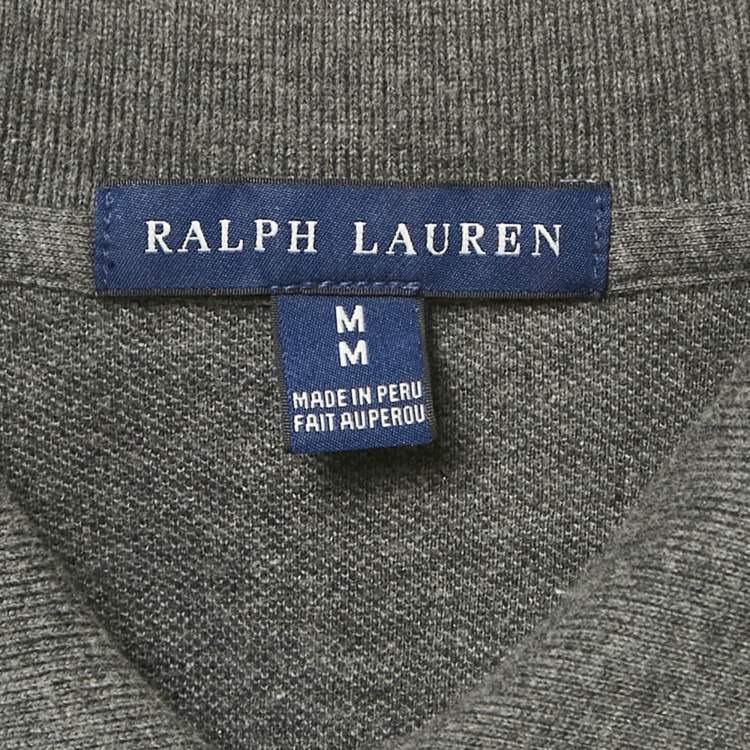 Pre Owned Ralph Lauren Grey Cotton Jersey T-Shirt Dress M