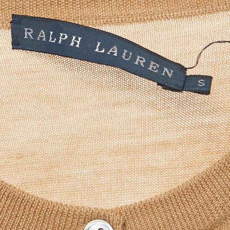 Pre Owned Ralph Lauren Beige Wool Knit Cardigan S