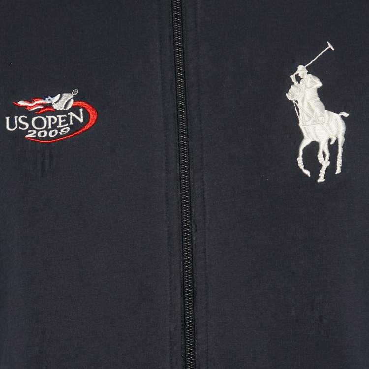 Pre Owned Ralph Lauren Navy Blue Cotton US Open Ballsperson Jacket L