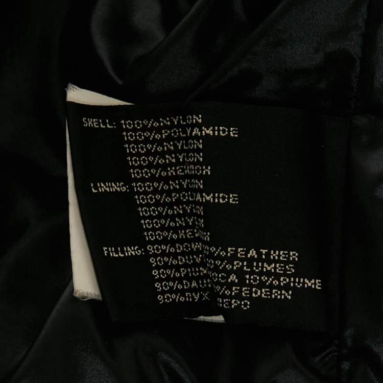 Pre Owned Ralph Lauren Black Printed Synthetic Down Vest M