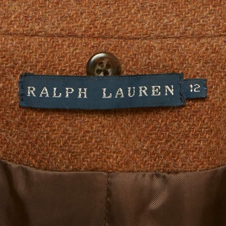 Pre Owned Ralph Lauren Brown Wool Blend Blazer L