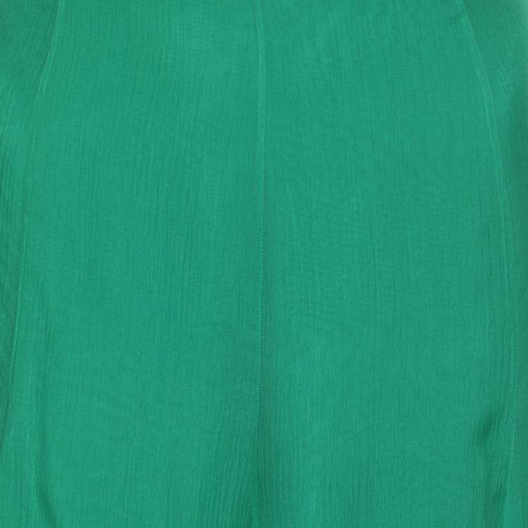مملوكة مسبقًا Ralph Lauren Green Chiffon Fishtail Midi Skirt S