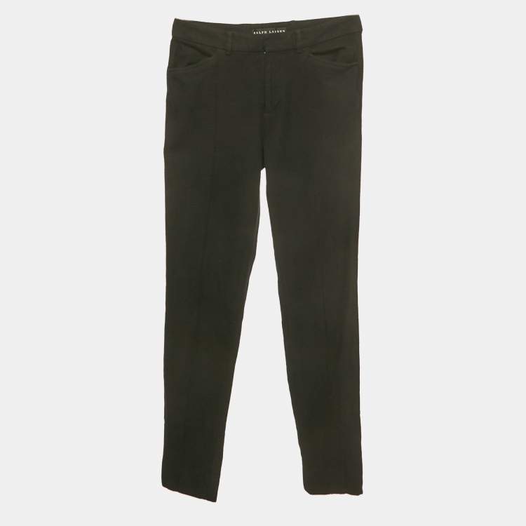 Pre Owned Ralph Lauren Black Wool Trousers S 