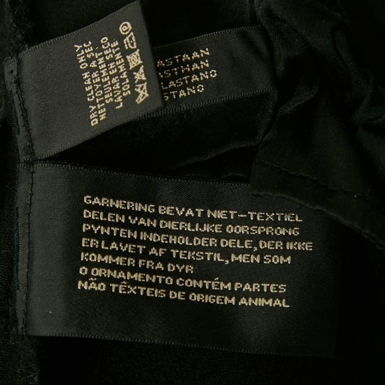 Pre Owned Ralph Lauren Black Wool Trousers S 