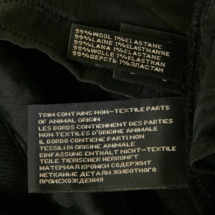 Pre Owned Ralph Lauren Black Wool Trousers S 