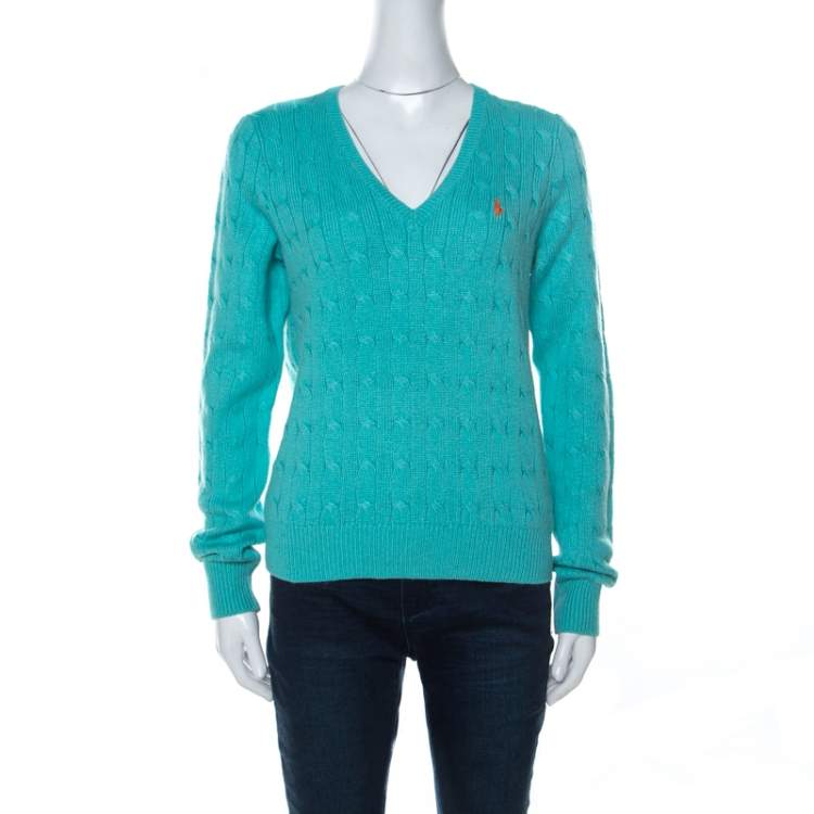 turquoise knitwear