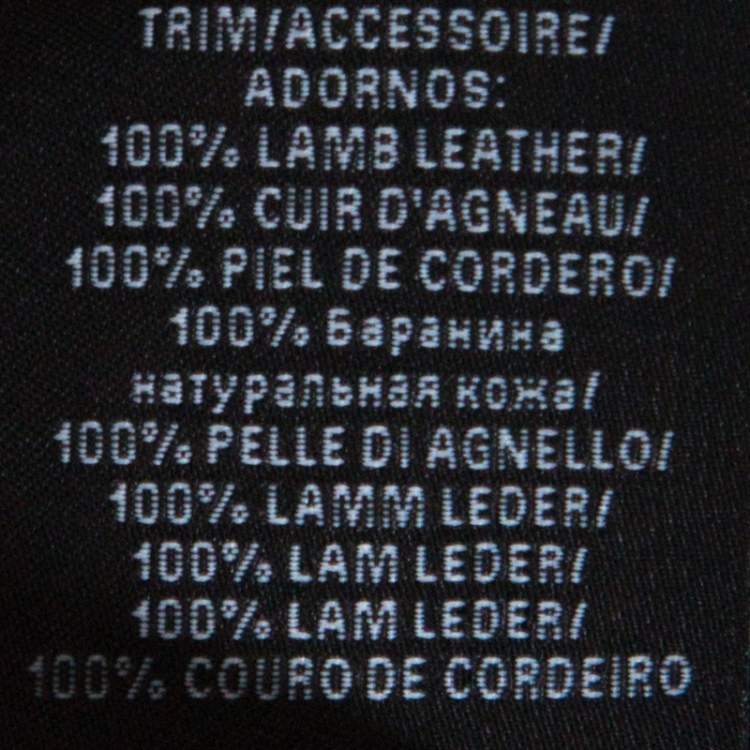 Pre Owned Ralph Lauren Black Stretch Knit Leather Trim Detail Shift Dress L 