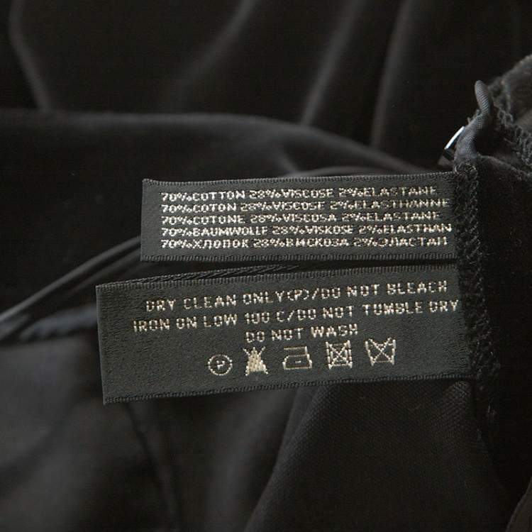 Pre Owned Ralph Lauren Black Stretch Velvet Slim Fit Pants M