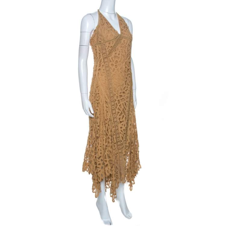 ralph lauren tan dress