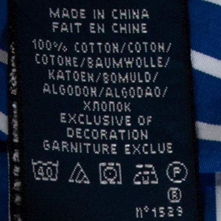 Pre Owned Ralph Lauren Blue & White Striped Cotton Long Sleeve Shirt M