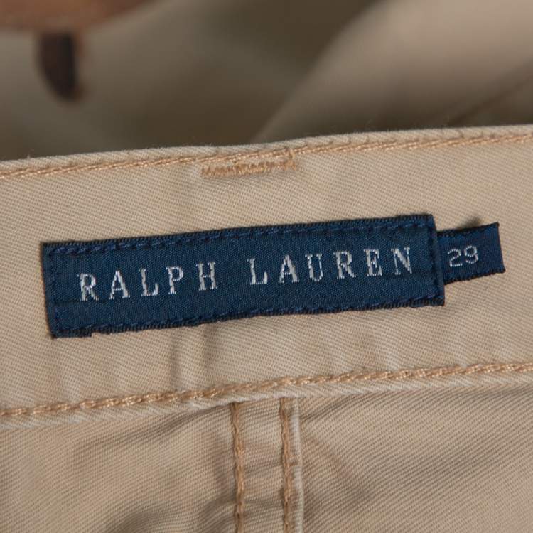 مملوكة مسبقًا Ralph Lauren Beige Equestrian Print Cotton Thompson 650 Pants M
