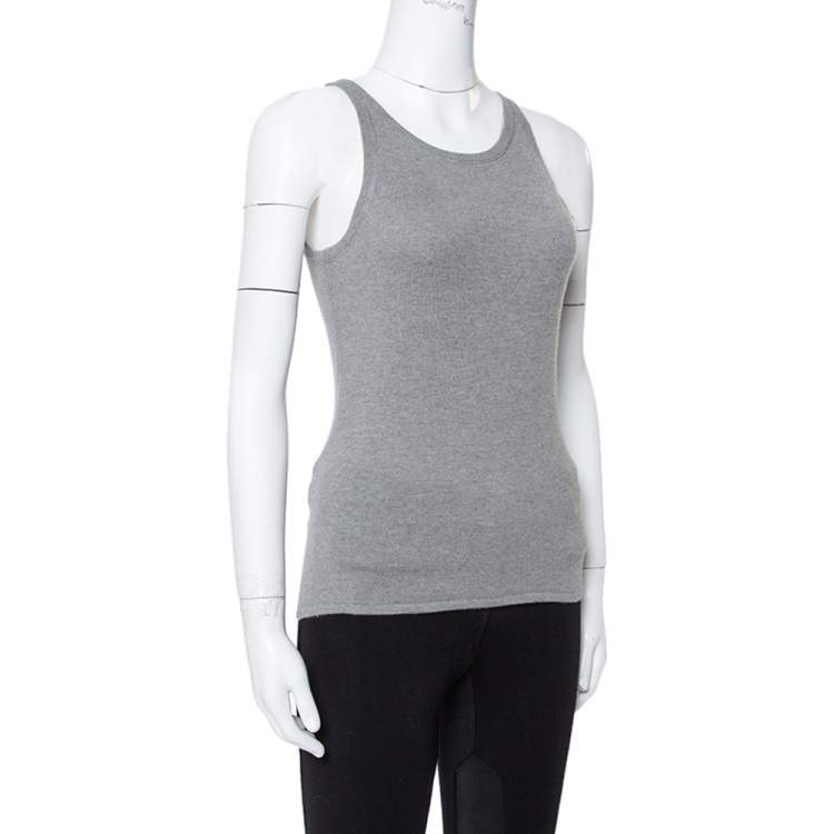 Pre Owned Ralph Lauren Grey Cashmere Tank Top S