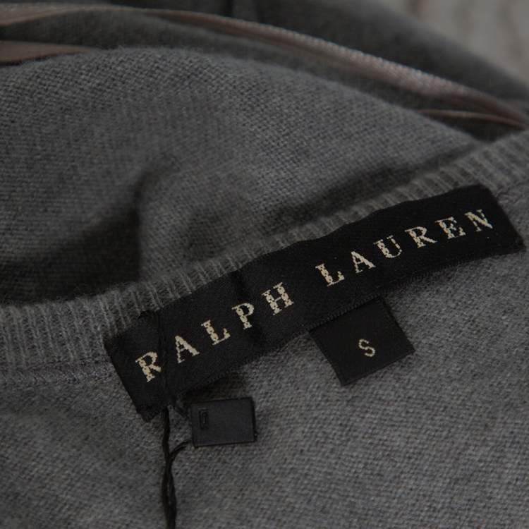Pre Owned Ralph Lauren Grey Cashmere Tank Top S